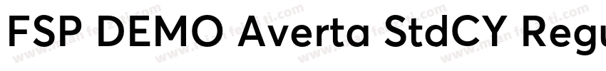 FSP DEMO Averta StdCY Regular字体转换